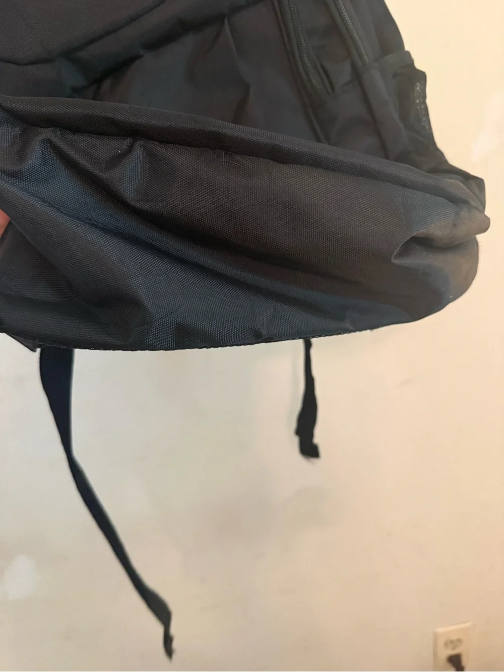 Black Men's Backpack with Red Accents